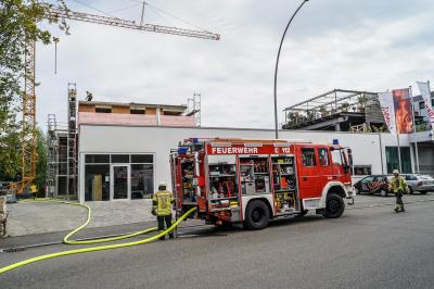 Fellbach-Schmiden: Dachbrand in Rohbau